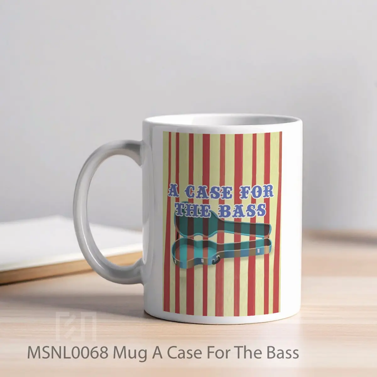 Mug A Case For The Bass Gelas Keramik Tema Film MSNL0068 - Tampak Kiri