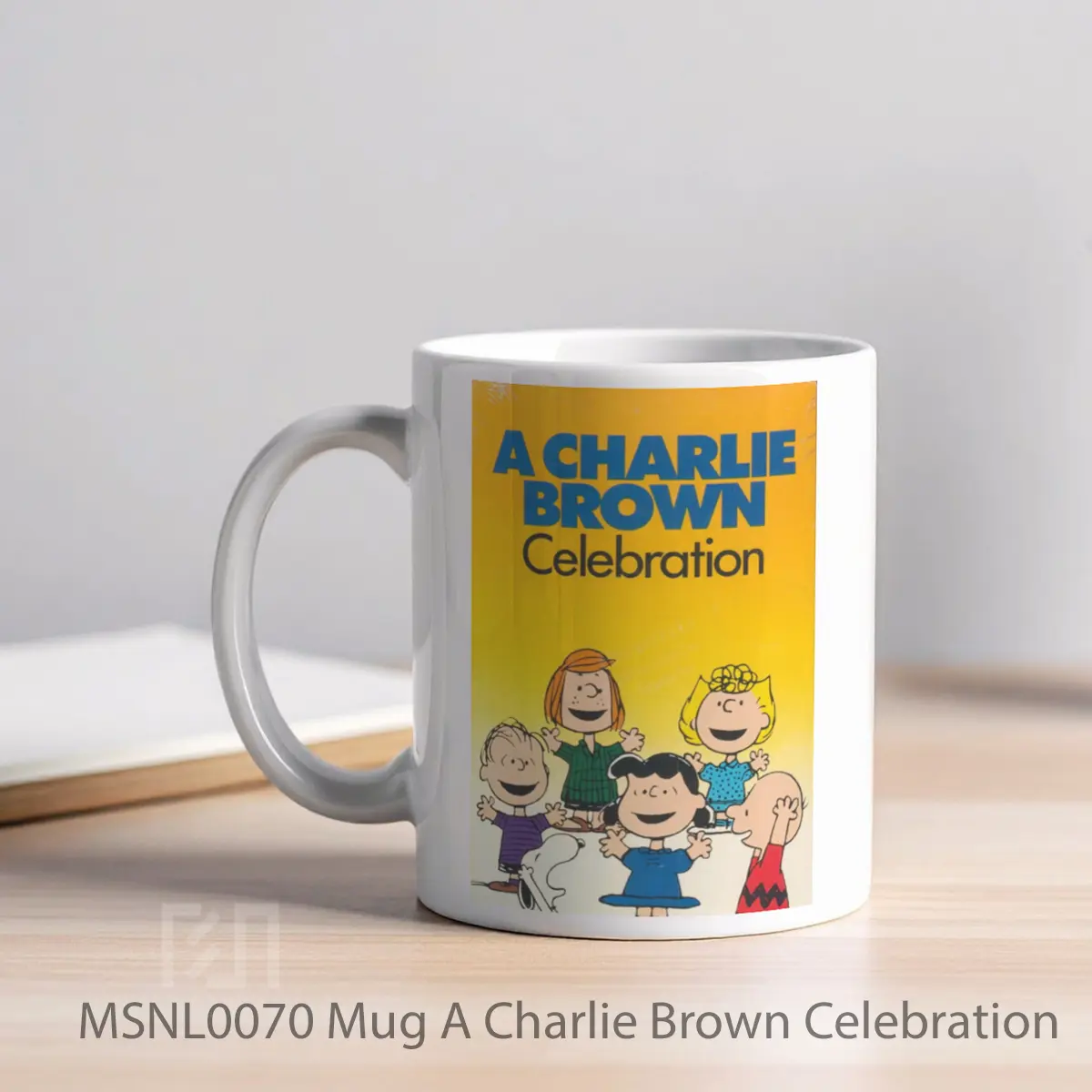 Mug A Charlie Brown Celebration Gelas Keramik Tema Film MSNL0070 - Tampak Kiri