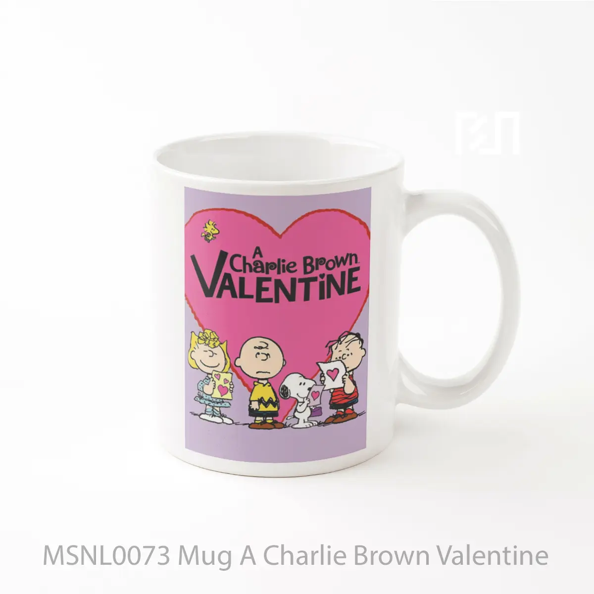 Mug A Charlie Brown Valentine Gelas Keramik Tema Film MSNL0073