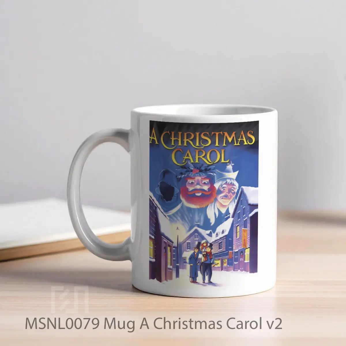 Mug A Christmas Carol V2 Gelas Keramik Tema Film MSNL0079 - Tampak Kiri