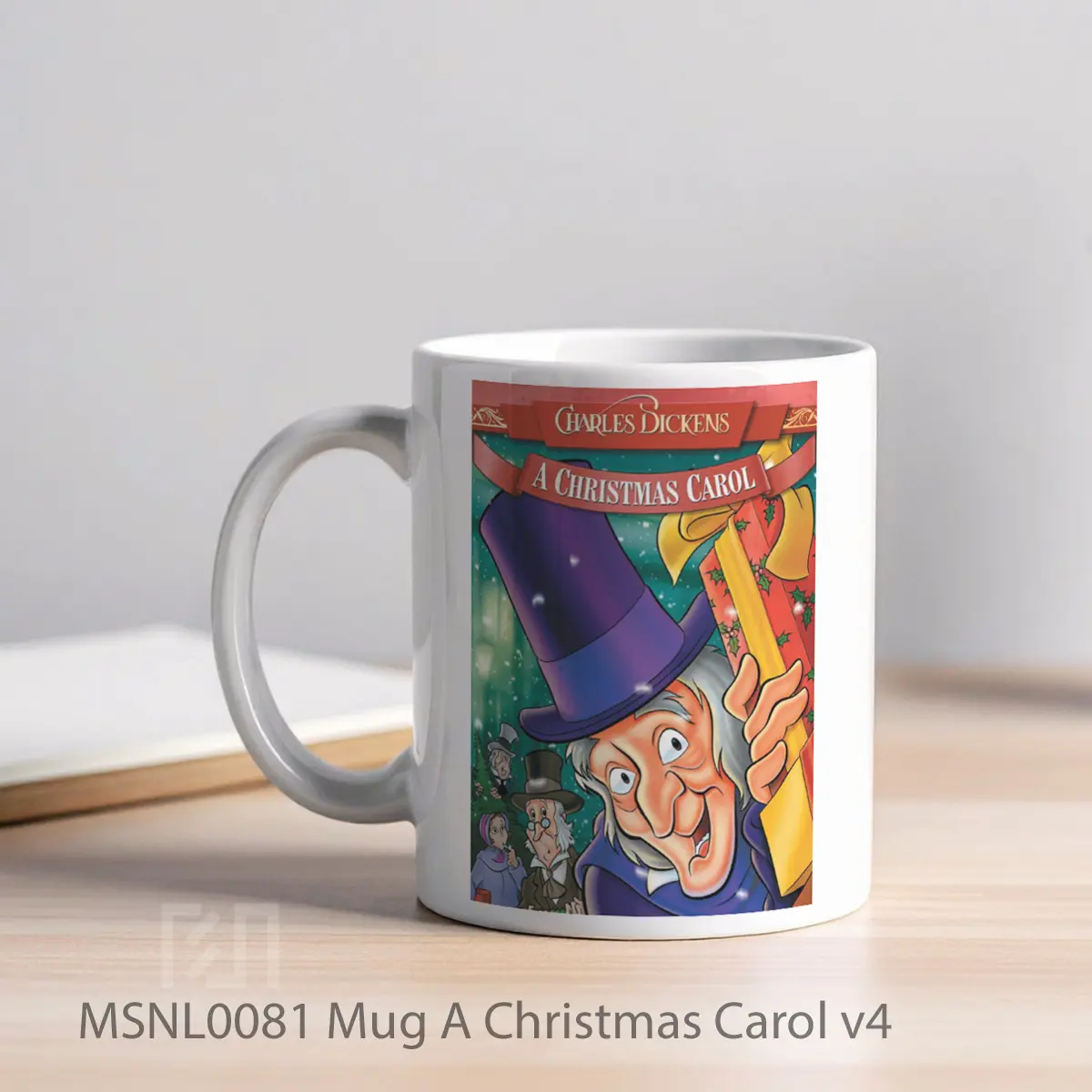 Mug A Christmas Carol V4 Gelas Keramik Tema Film MSNL0081 - Tampak Kiri