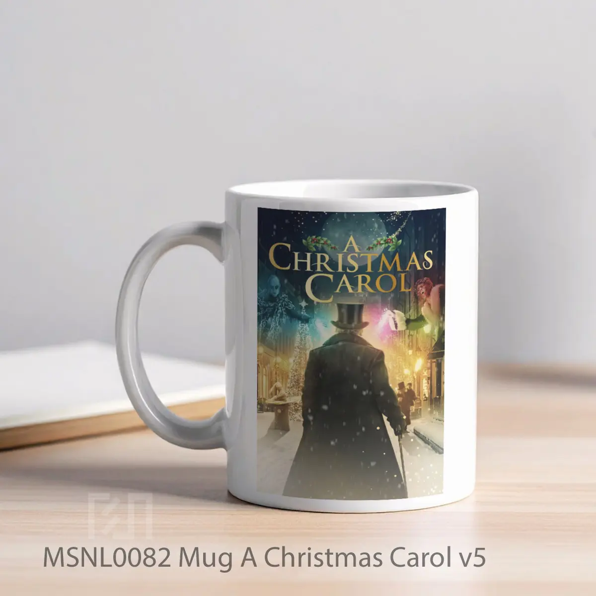 Mug A Christmas Carol V5 Gelas Keramik Tema Film MSNL0082 - Tampak Kiri