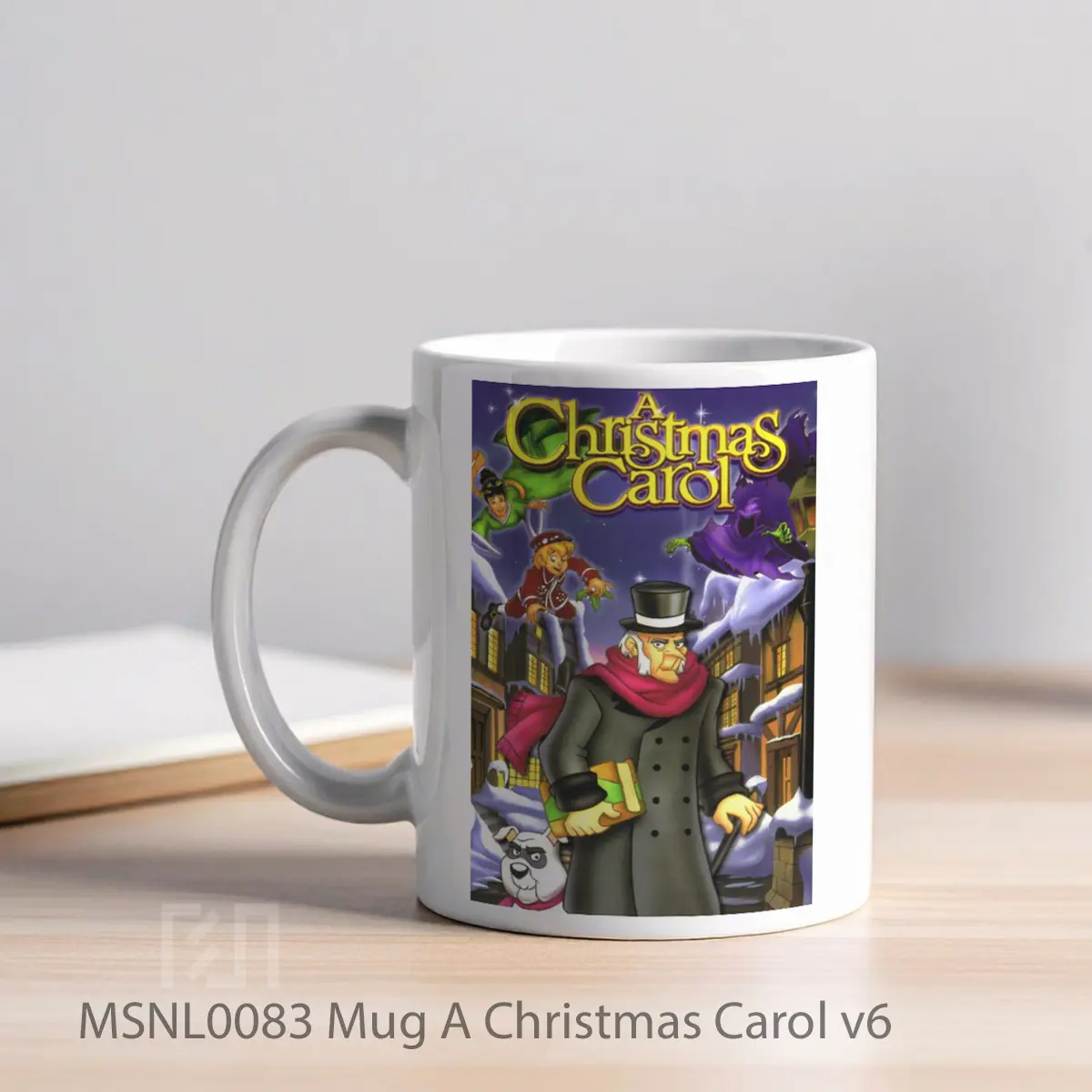 Mug A Christmas Carol V6 Gelas Keramik Tema Film MSNL0083 - Tampak Kiri