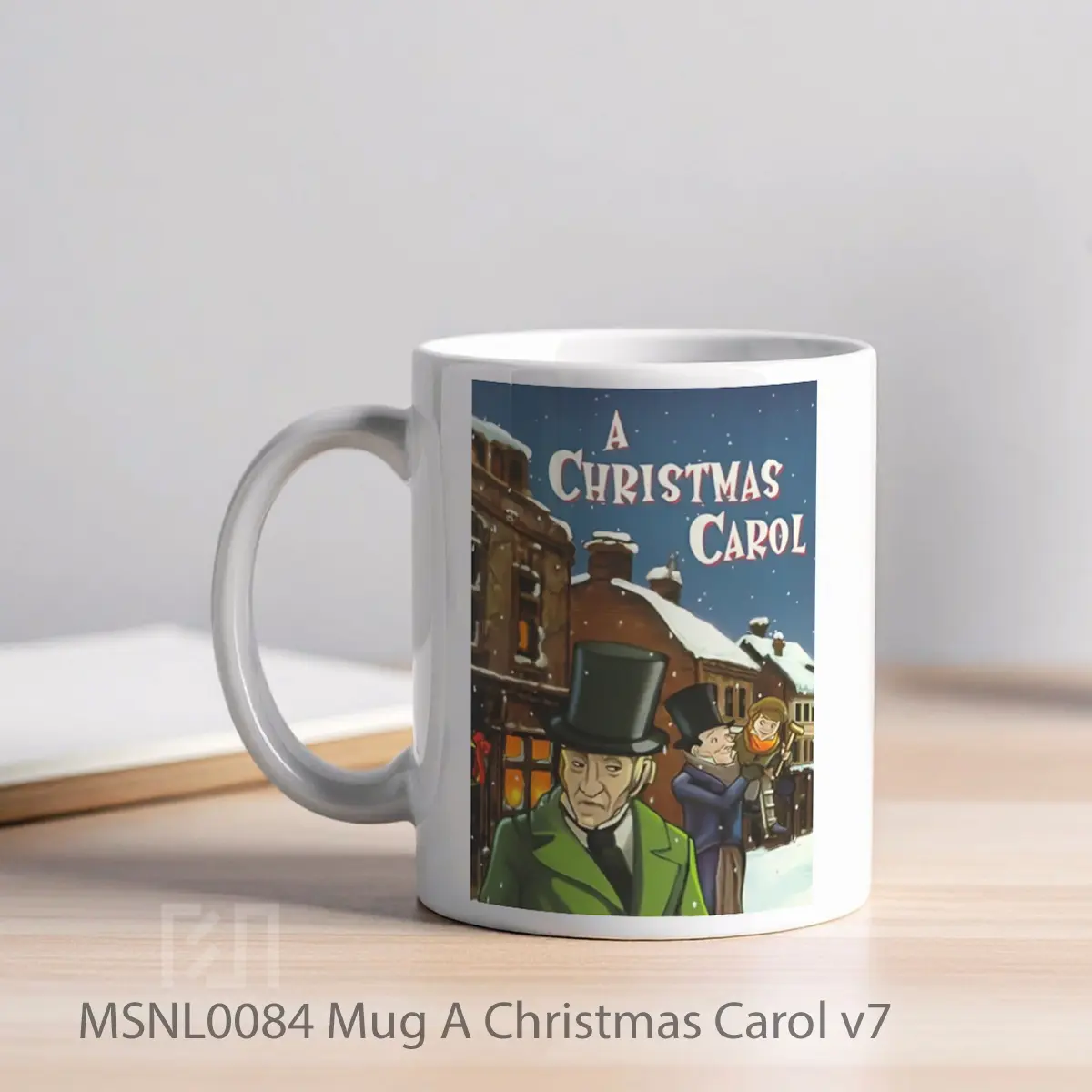 Mug A Christmas Carol V7 Gelas Keramik Tema Film MSNL0084 - Tampak Kiri