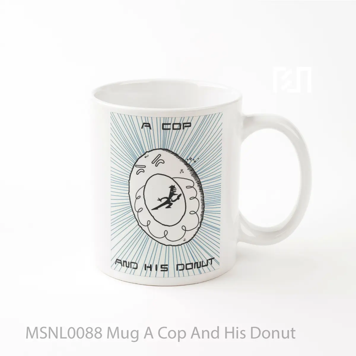 Mug A Cop And His Donut Gelas Keramik Tema Film MSNL0088
