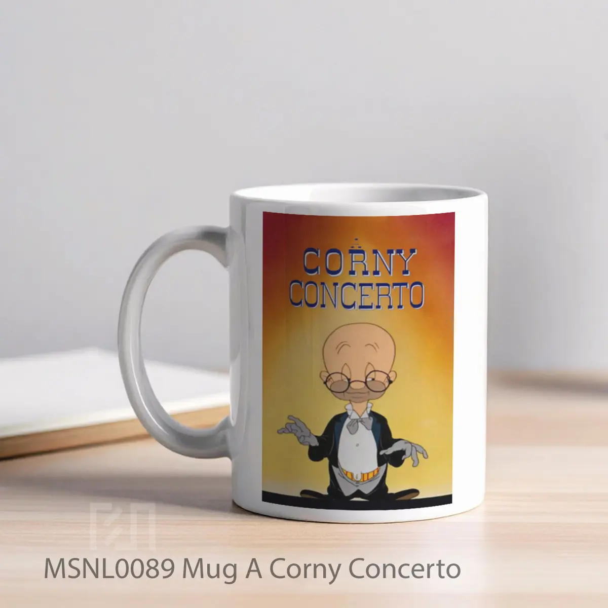 Mug A Corny Concerto Gelas Keramik Tema Film MSNL0089 - Tampak Kiri