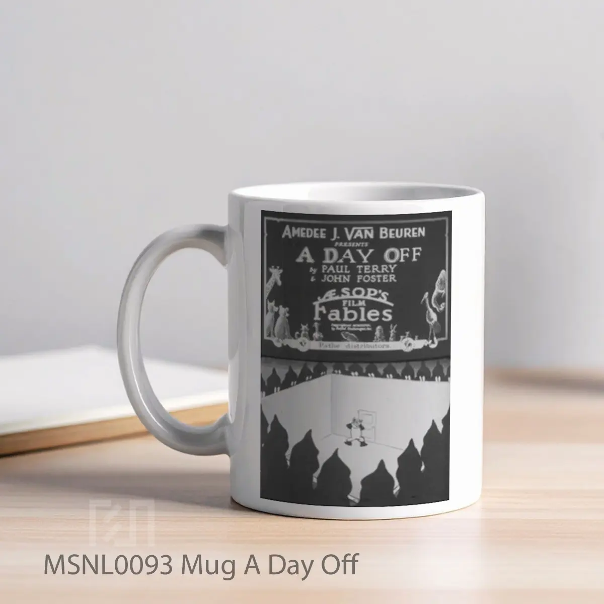 Mug A Day Off Gelas Keramik Tema Film MSNL0093 - Tampak Kiri