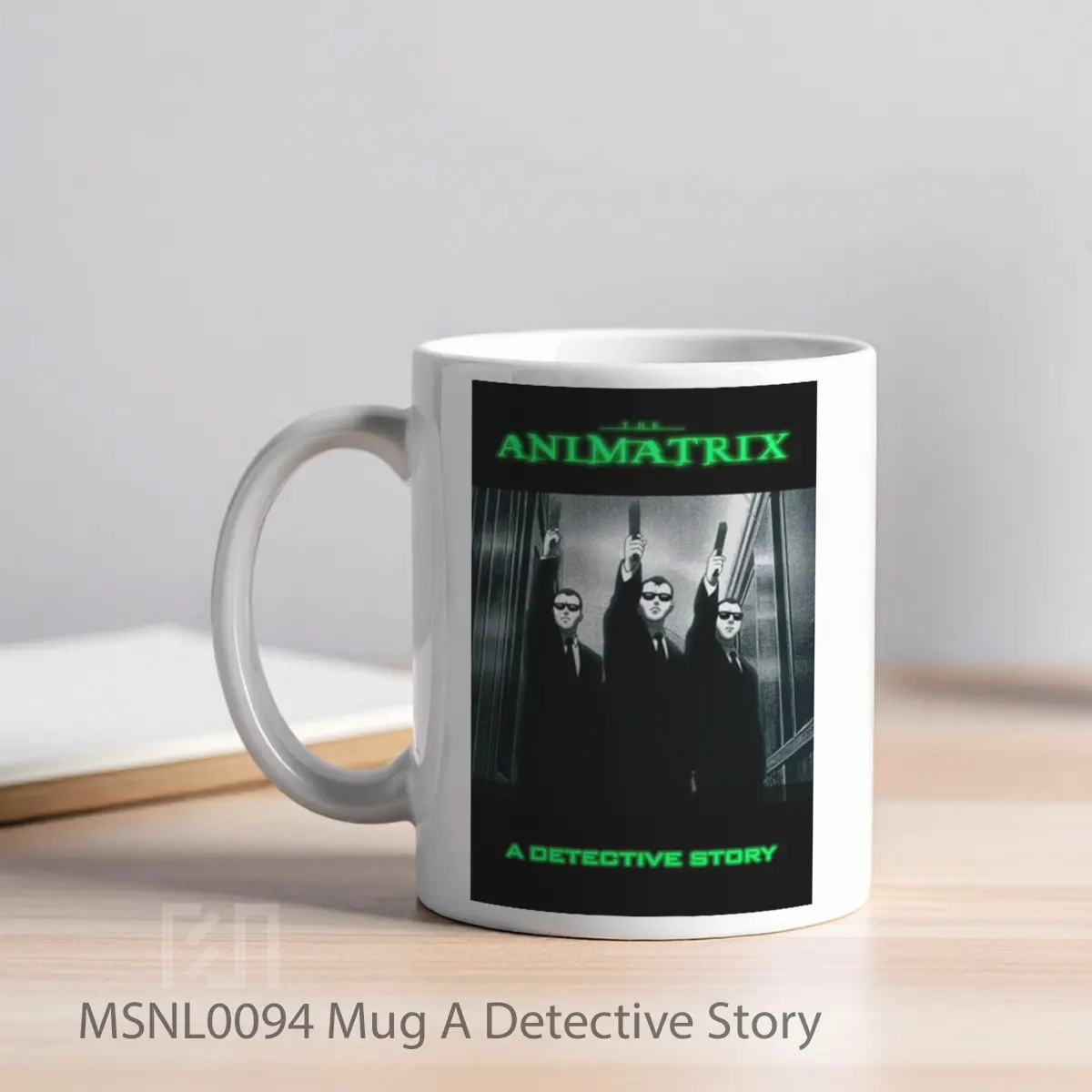 Mug A Detective Story Gelas Keramik Tema Film MSNL0094 - Tampak Kiri