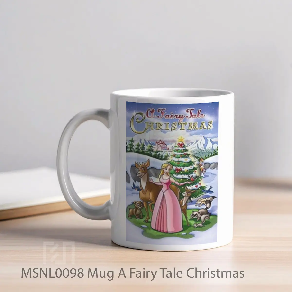 Mug A Fairy Tale Christmas Gelas Keramik Tema Film MSNL0098 - Tampak Kiri