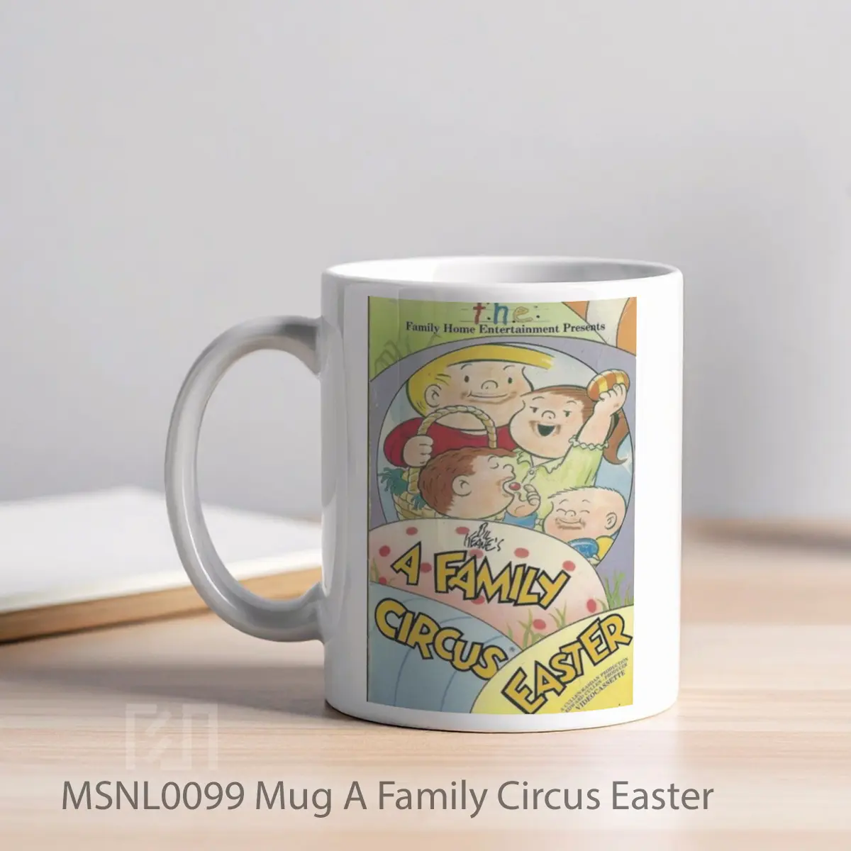 Mug A Family Circus Easter Gelas Keramik Tema Film MSNL0099 - Tampak Kiri