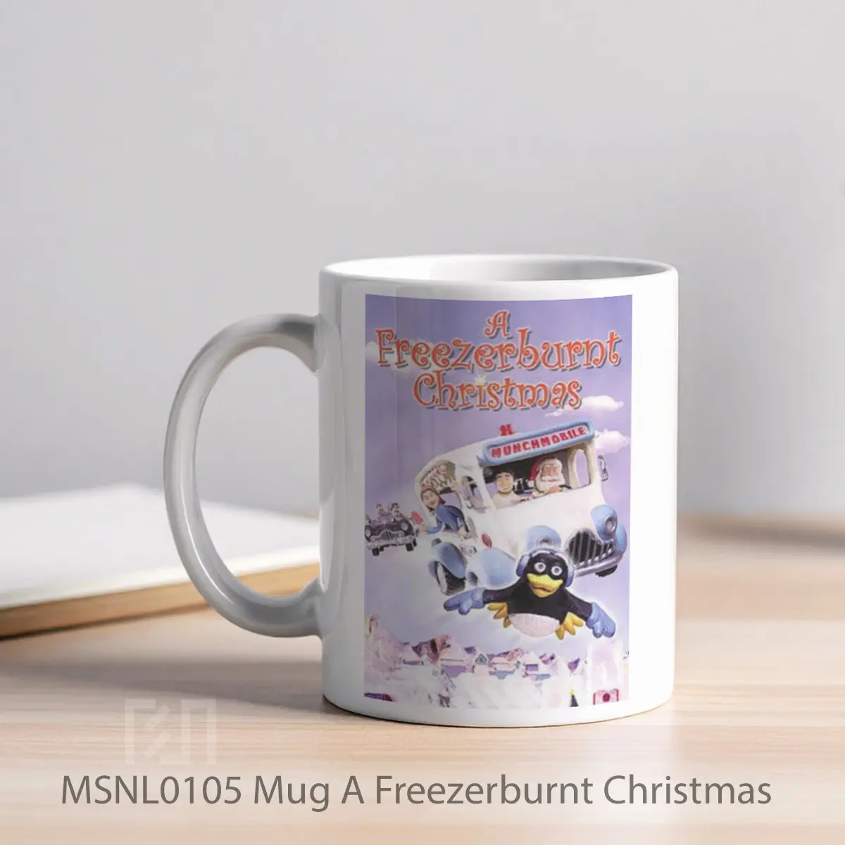 Mug A Freezerburnt Christmas Gelas Keramik Tema Film MSNL0105 - Tampak Kiri