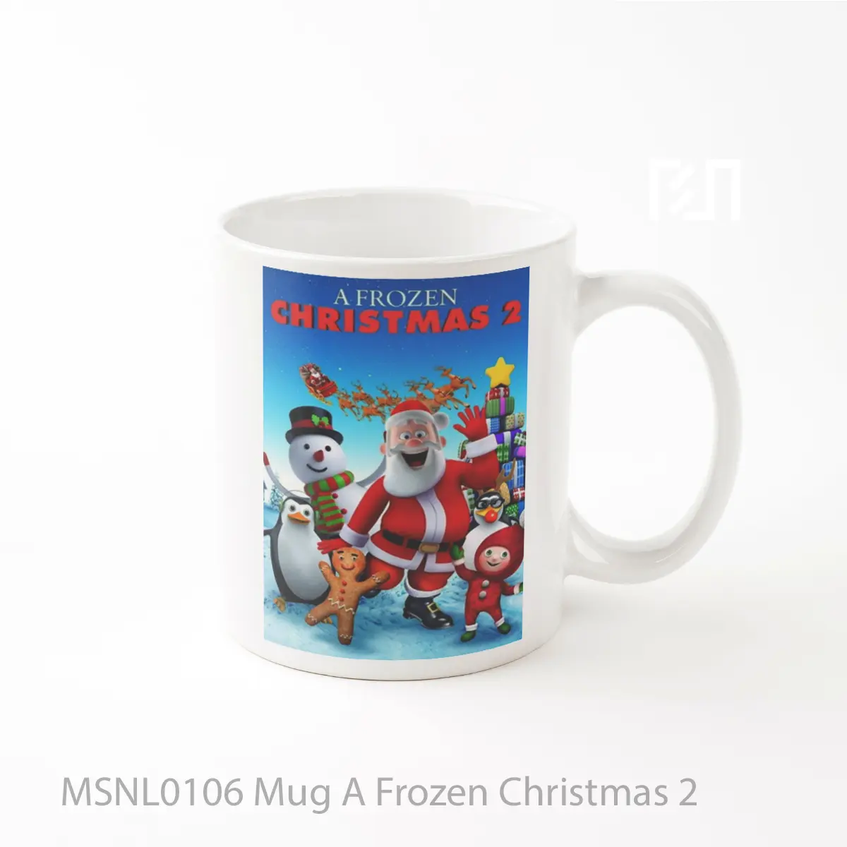 Mug A Frozen Christmas 2 Gelas Keramik Tema Film MSNL0106