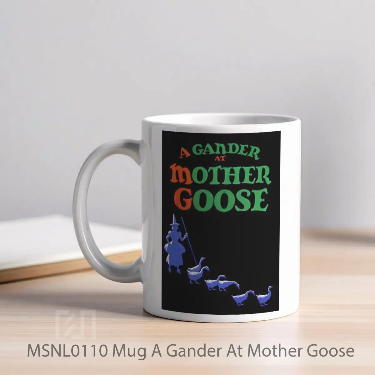Mug A Gander At Mother Goose Gelas Keramik Tema Film MSNL0110 - Tampak Kiri
