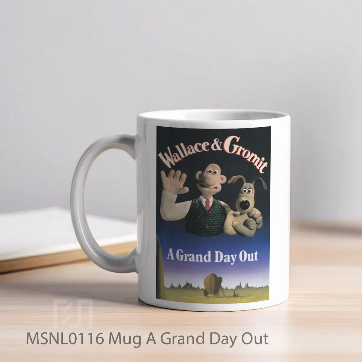 Mug A Grand Day Out Gelas Keramik Tema Film MSNL0116 - Tampak Kiri