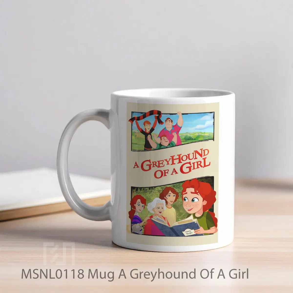 Mug A Greyhound Of A Girl Gelas Keramik Tema Film MSNL0118 - Tampak Kiri