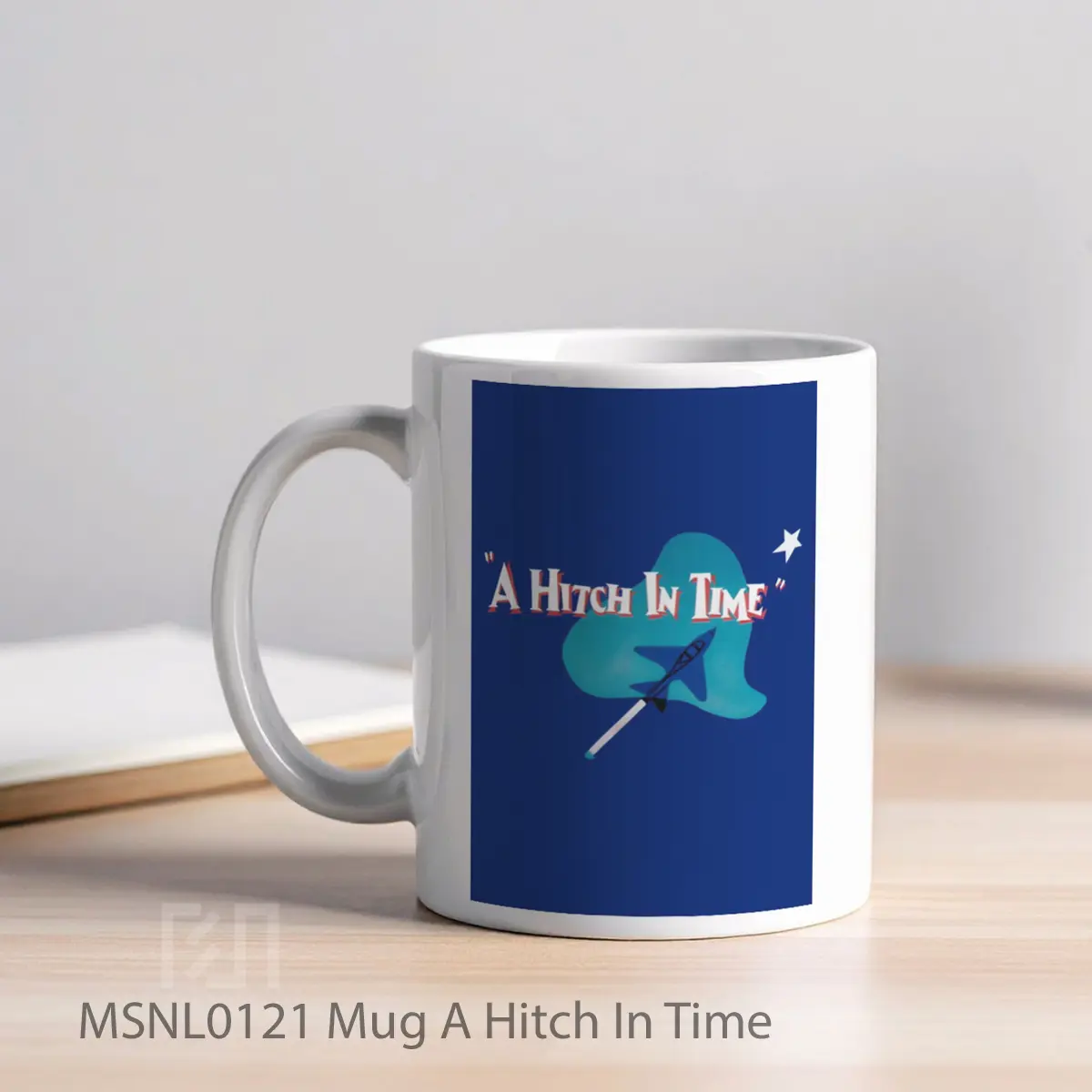 Mug A Hitch In Time Gelas Keramik Tema Film MSNL0121 - Tampak Kiri