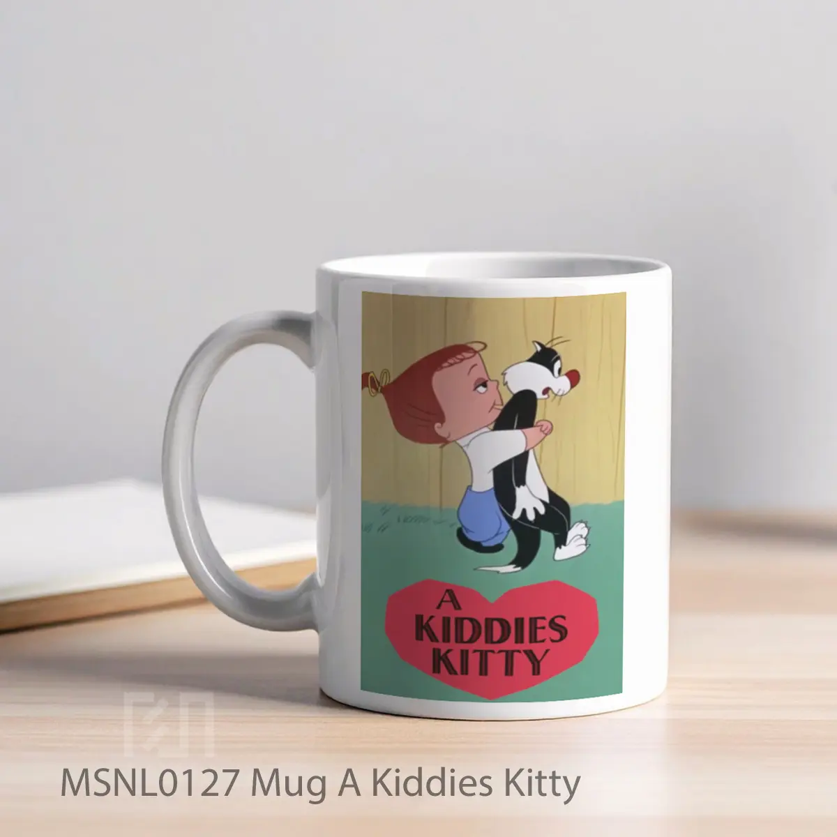 Mug A Kiddies Kitty Gelas Keramik Tema Film MSNL0127 - Tampak Kiri