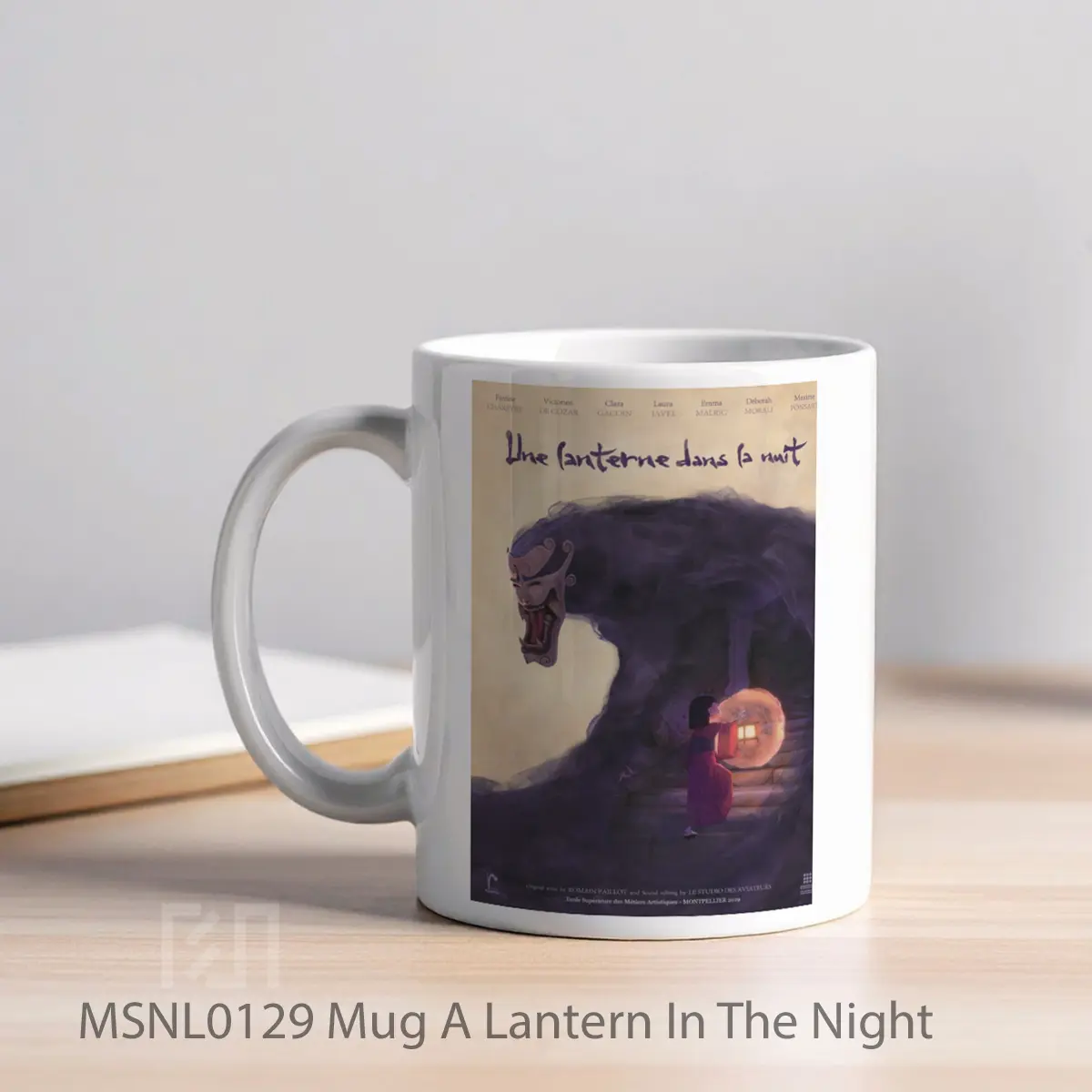 Mug A Lantern In The Night Gelas Keramik Tema Film MSNL0129 - Tampak Kiri