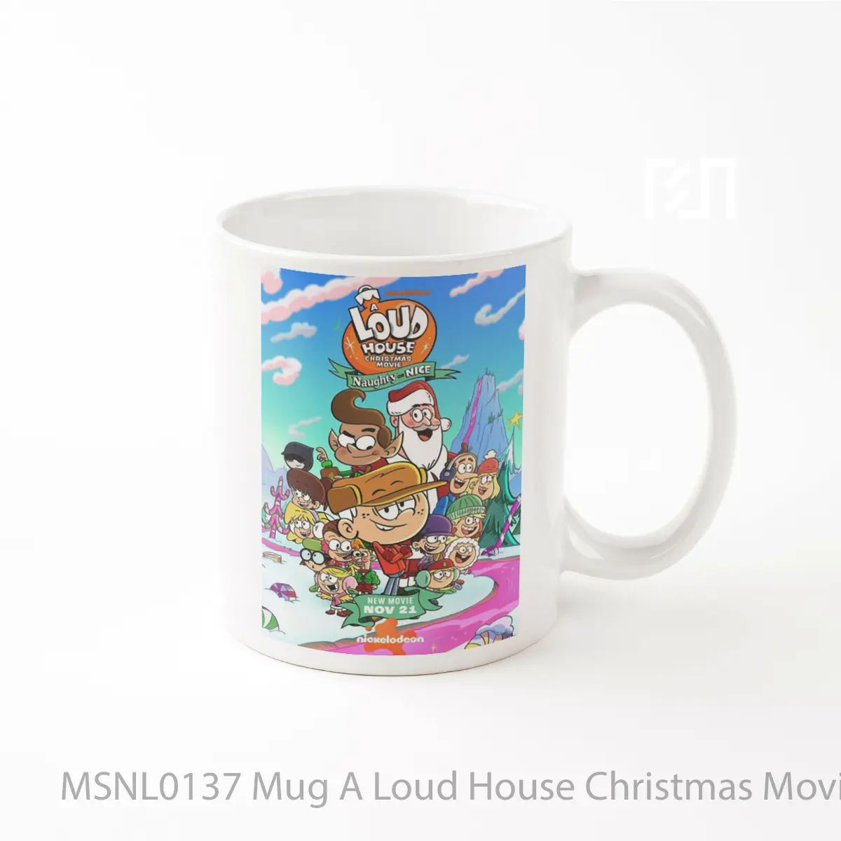 Mug A Loud House Christmas Movie Naughty Or Nice Gelas Keramik Tema Film MSNL0137
