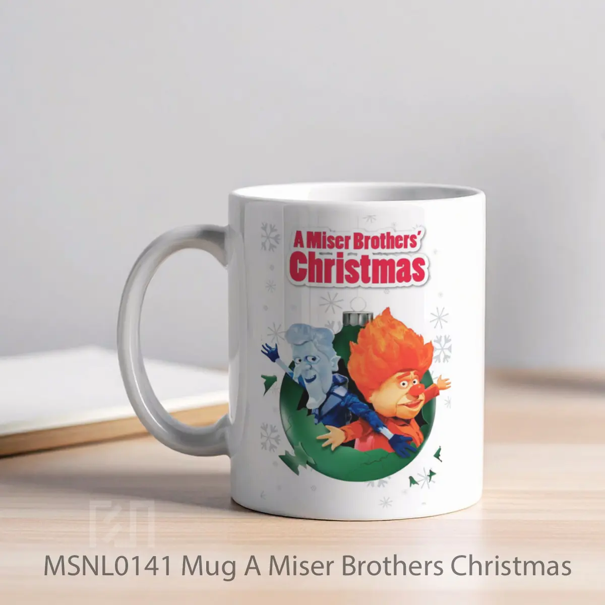 Mug A Miser Brothers Christmas Gelas Keramik Tema Film MSNL0141 - Tampak Kiri