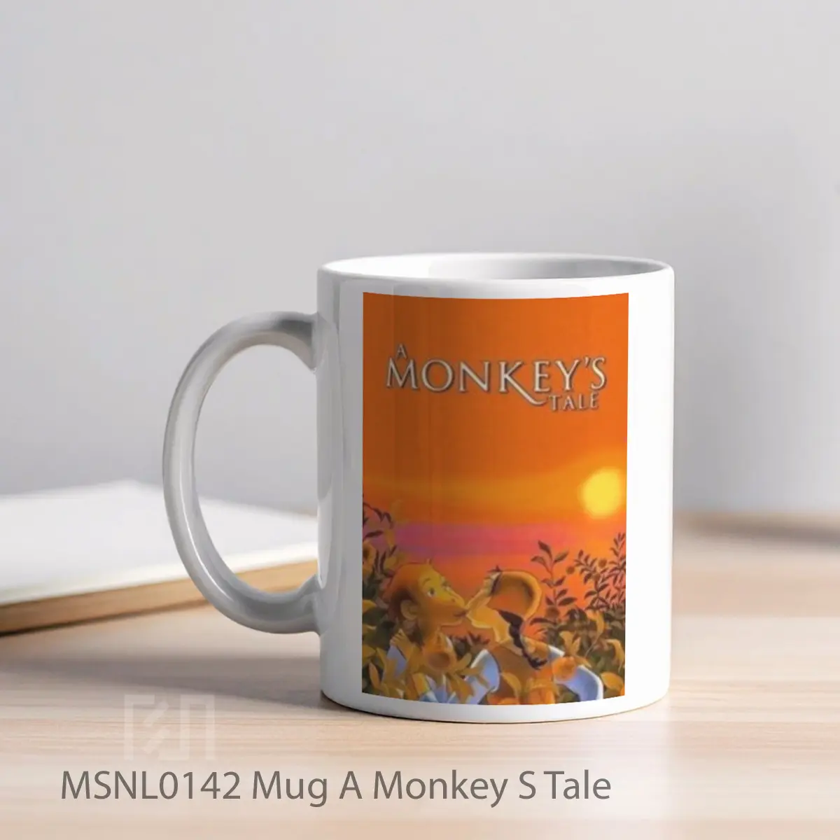 Mug A Monkey S Tale Gelas Keramik Tema Film MSNL0142 - Tampak Kiri
