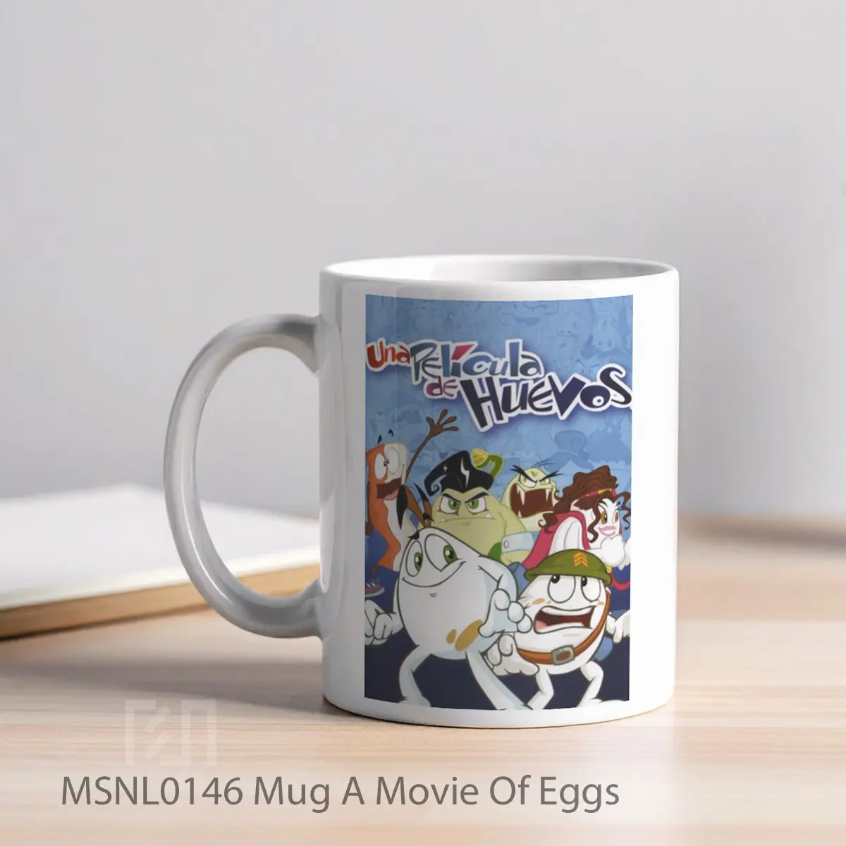 Mug A Movie Of Eggs Gelas Keramik Tema Film MSNL0146 - Tampak Kiri