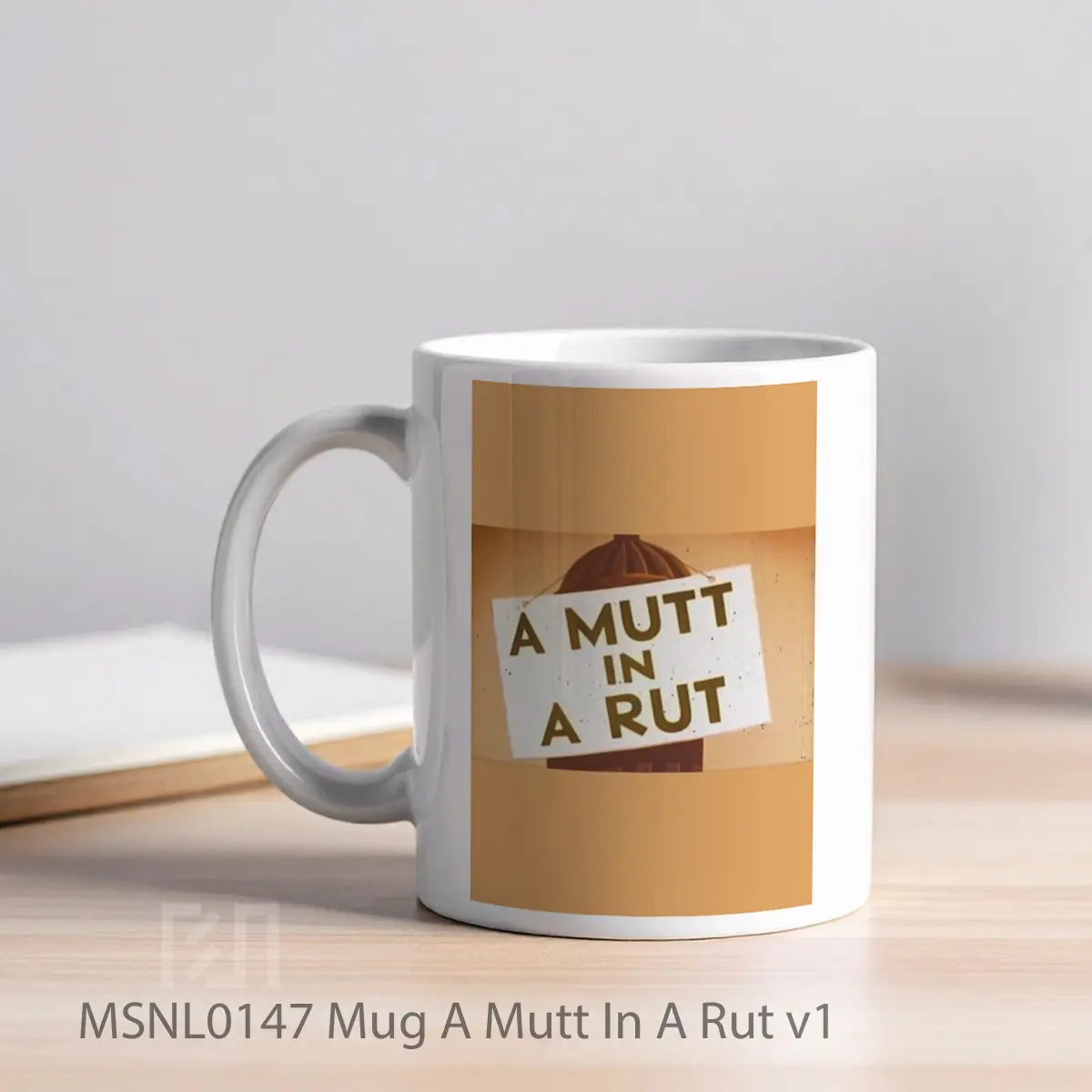 Mug A Mutt In A Rut V1 Gelas Keramik Tema Film MSNL0147 - Tampak Kiri