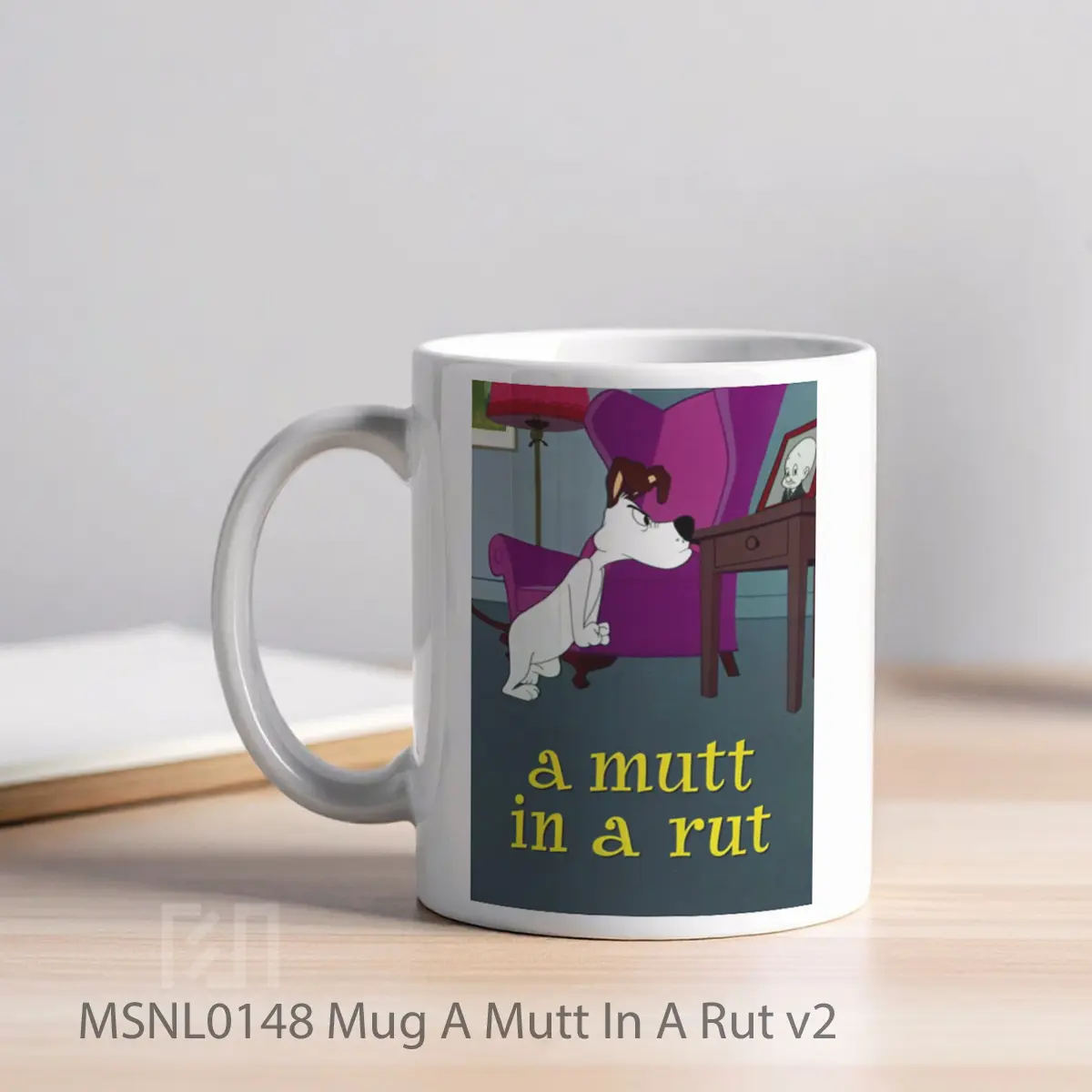 Mug A Mutt In A Rut V2 Gelas Keramik Tema Film MSNL0148 - Tampak Kiri