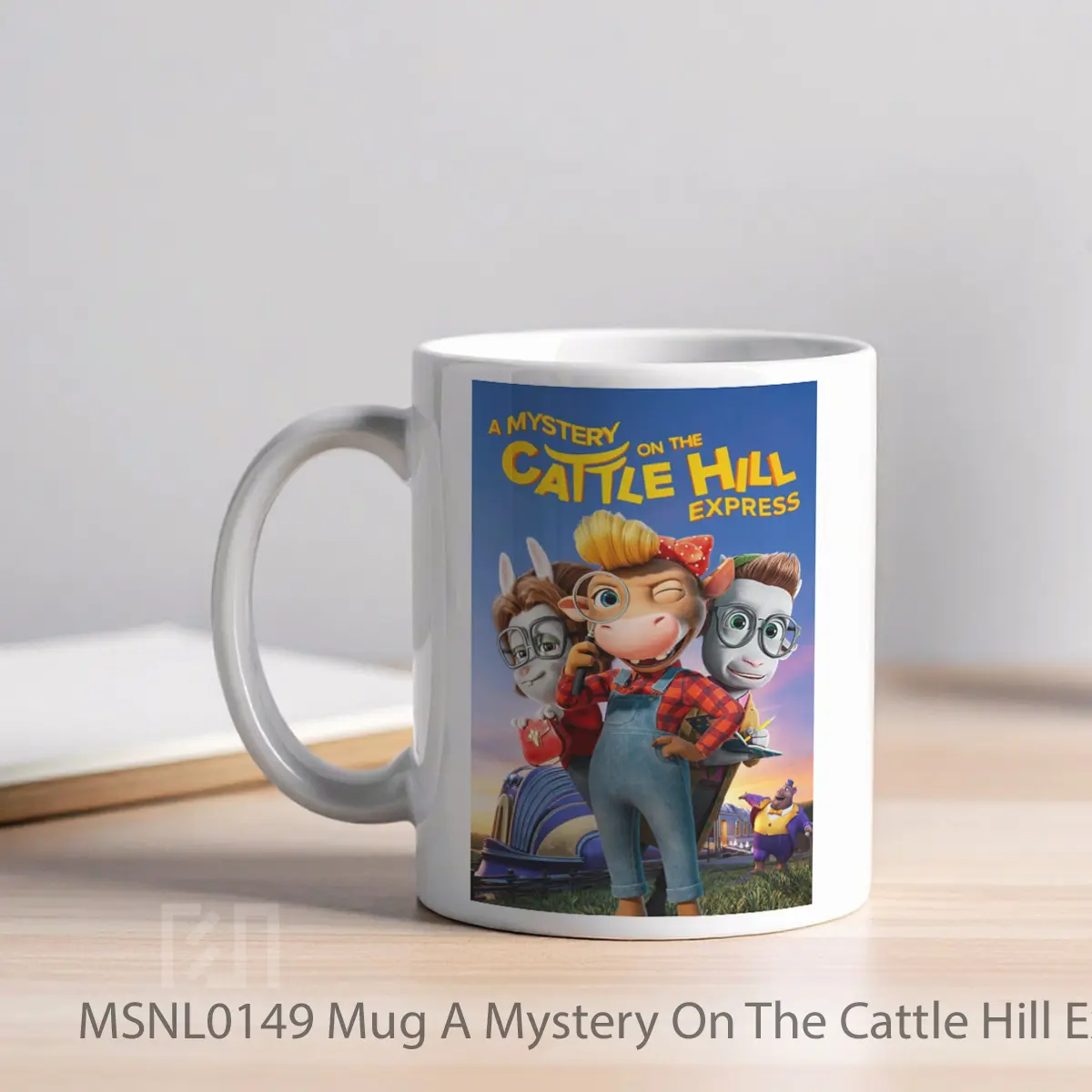 Mug A Mystery On The Cattle Hill Express Gelas Keramik Tema Film MSNL0149 - Tampak Kiri