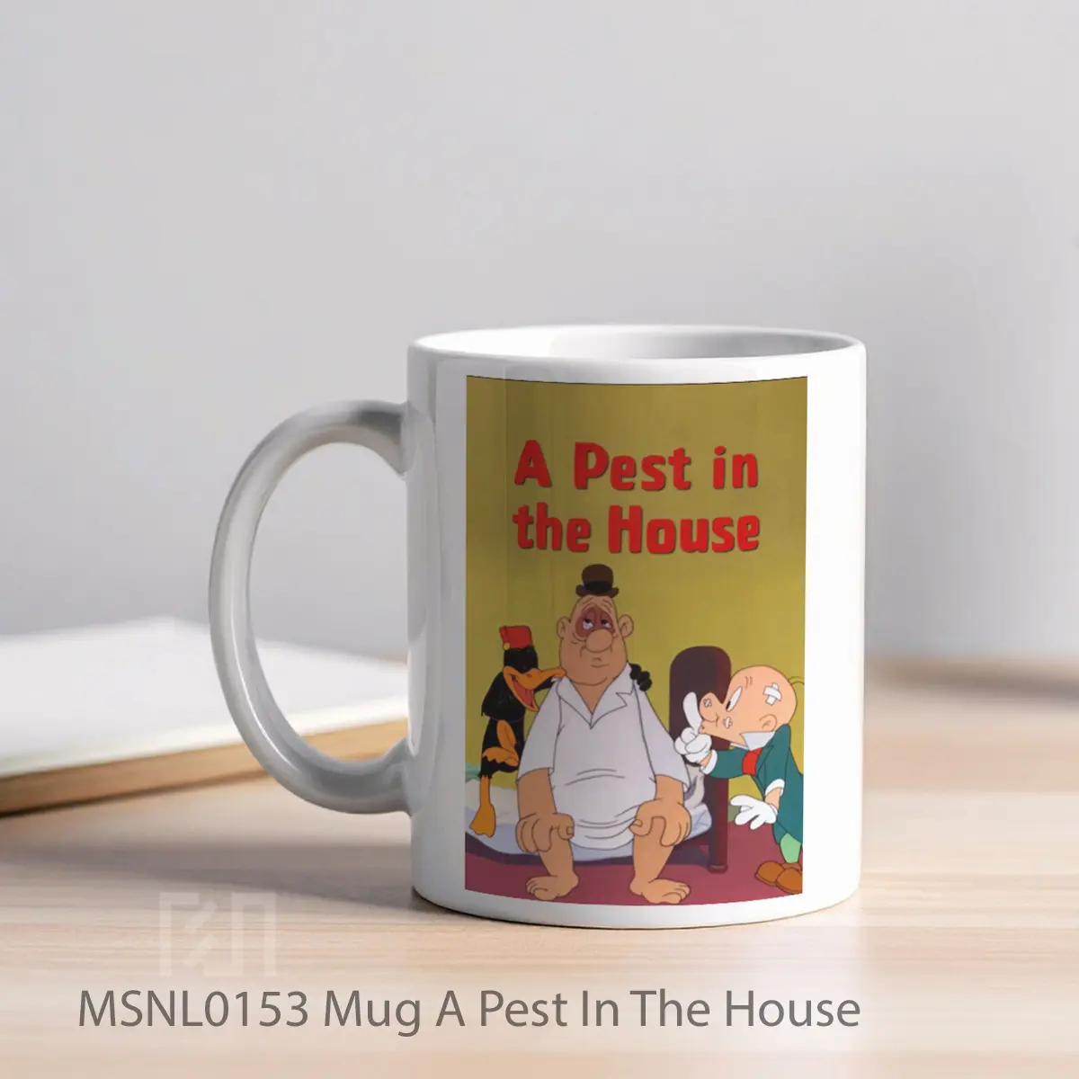Mug A Pest In The House Gelas Keramik Tema Film MSNL0153 - Tampak Kiri