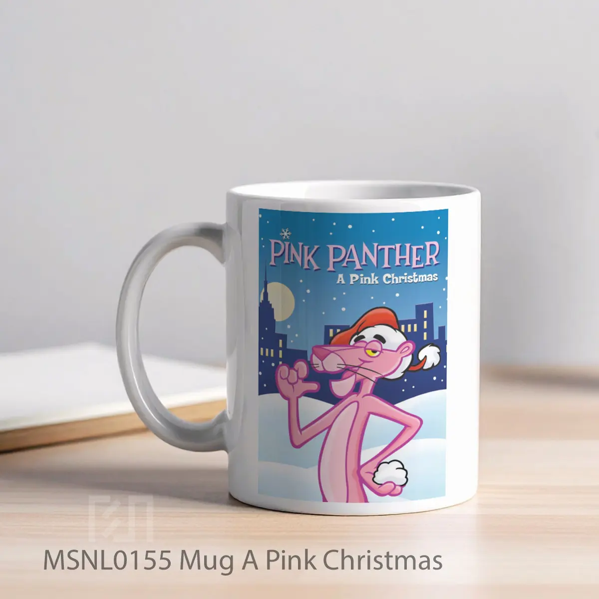 Mug A Pink Christmas Gelas Keramik Tema Film MSNL0155 - Tampak Kiri