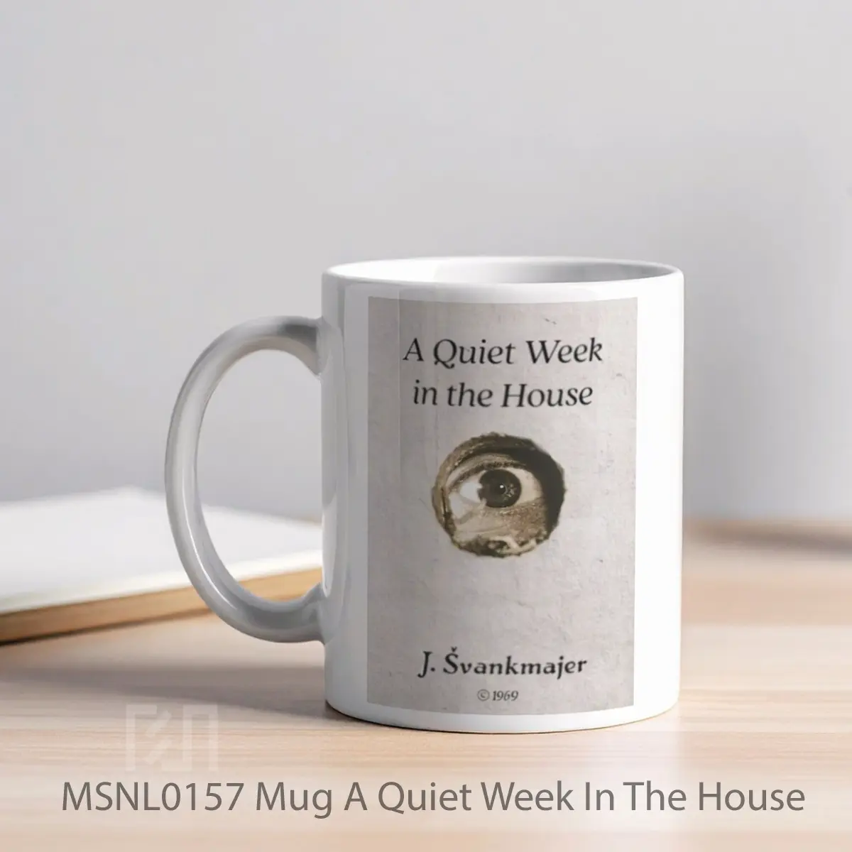 Mug A Quiet Week In The House Gelas Keramik Tema Film MSNL0157 - Tampak Kiri