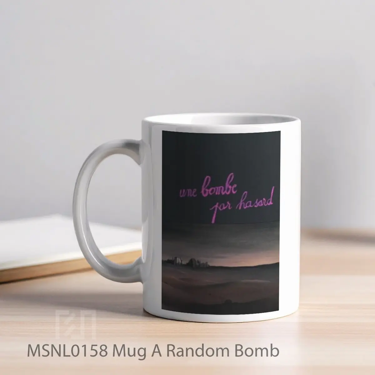Mug A Random Bomb Gelas Keramik Tema Film MSNL0158 - Tampak Kiri