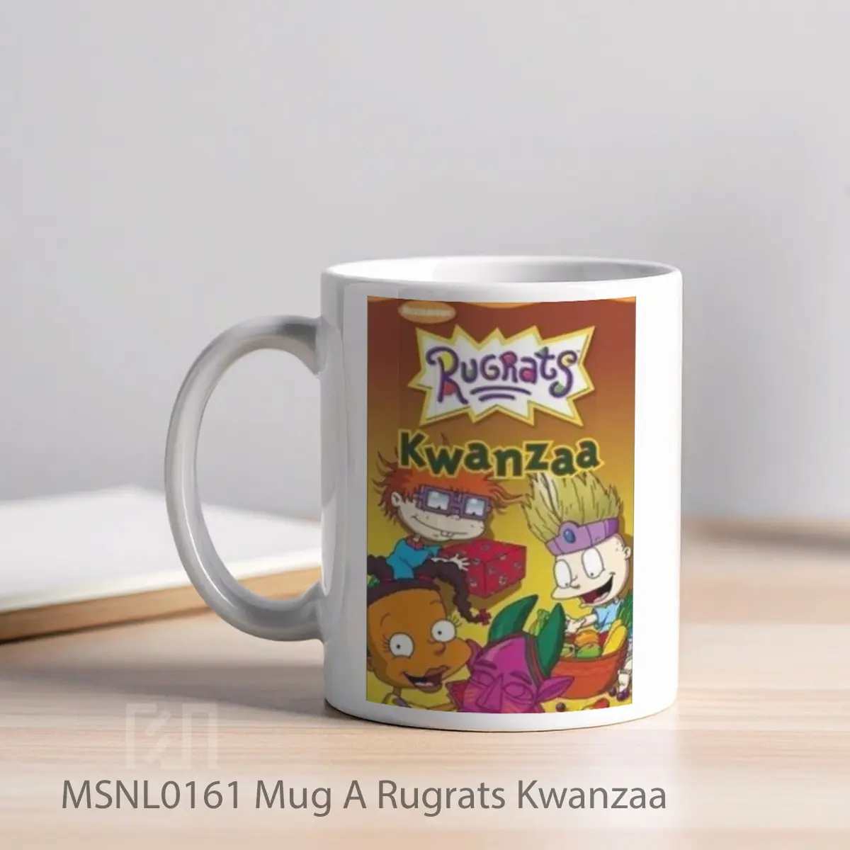 Mug A Rugrats Kwanzaa Gelas Keramik Tema Film MSNL0161 - Tampak Kiri