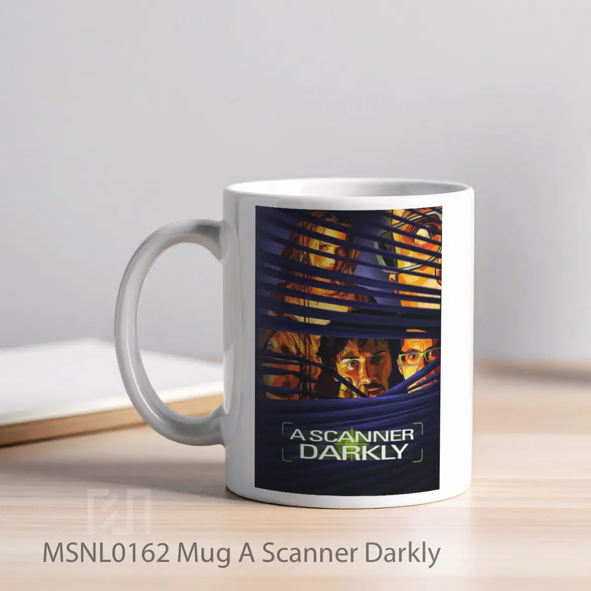 Mug A Scanner Darkly Gelas Keramik Tema Film MSNL0162 - Tampak Kiri