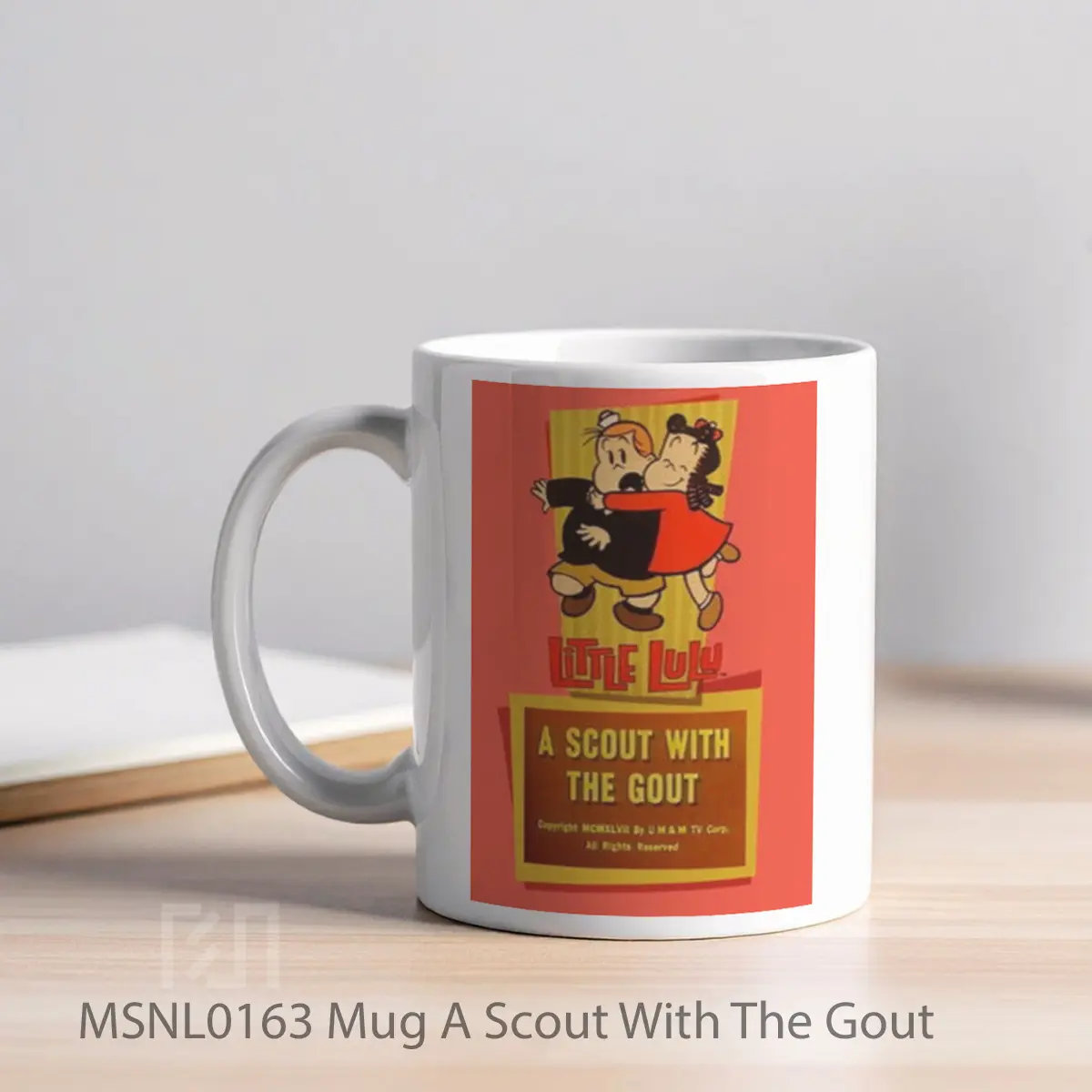 Mug A Scout With The Gout Gelas Keramik Tema Film MSNL0163 - Tampak Kiri