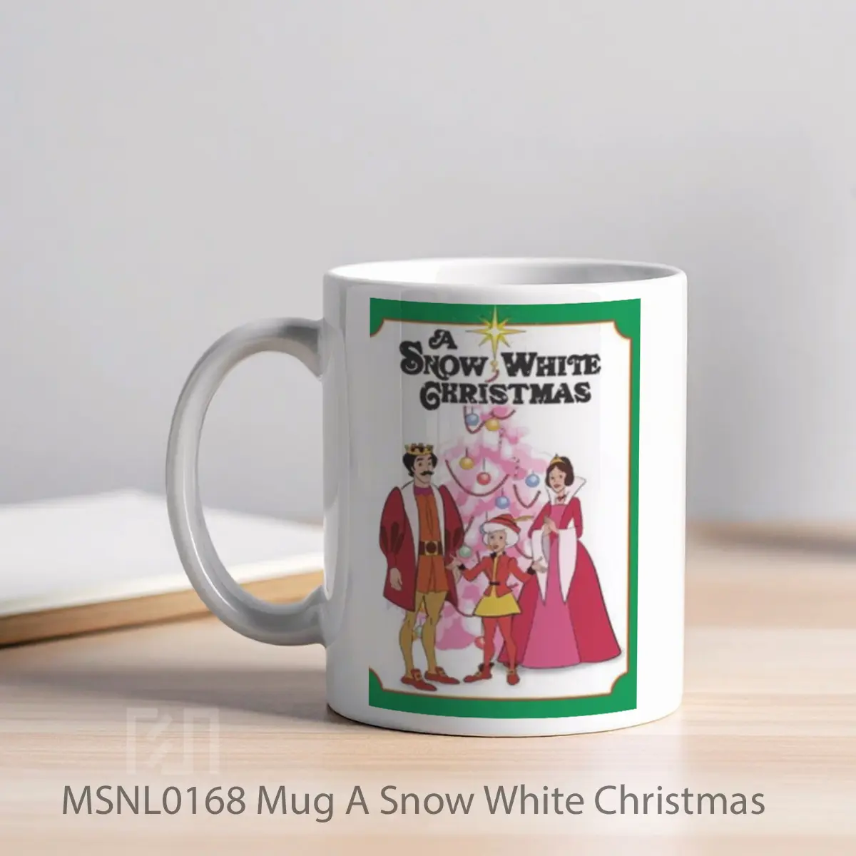 Mug A Snow White Christmas Gelas Keramik Tema Film MSNL0168 - Tampak Kiri