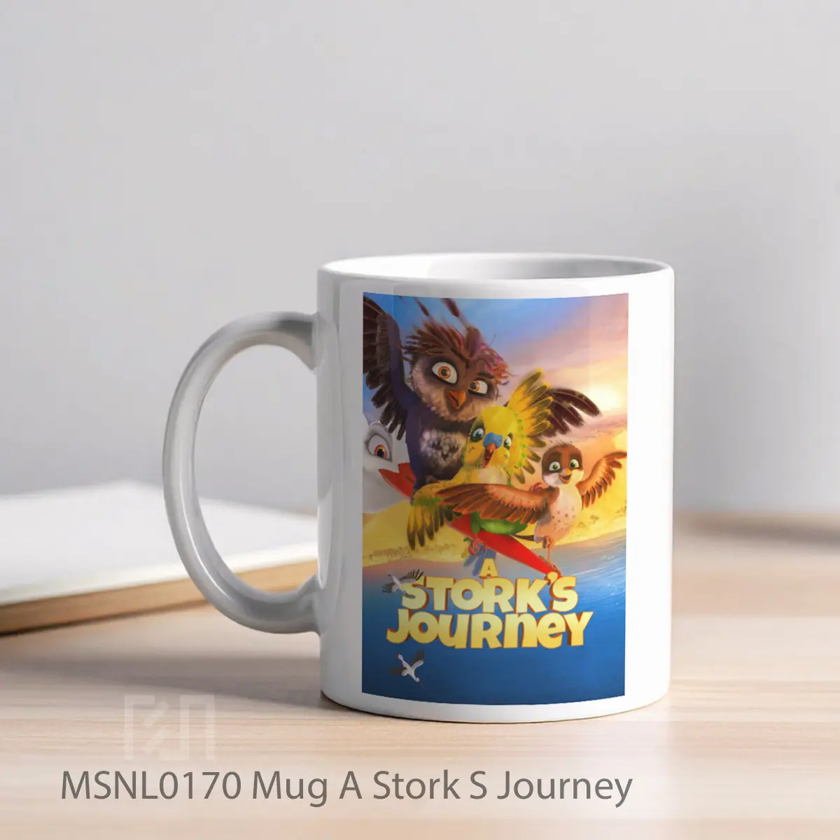 Mug A Stork S Journey Gelas Keramik Tema Film MSNL0170 - Tampak Kiri