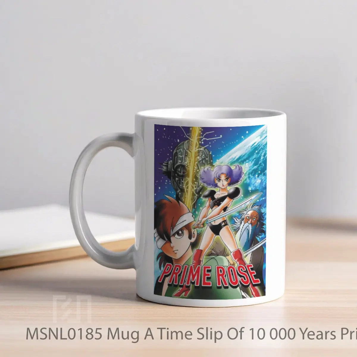 Mug A Time Slip Of 10 000 Years Prime Rose Gelas Keramik Tema Film MSNL0185 - Tampak Kiri
