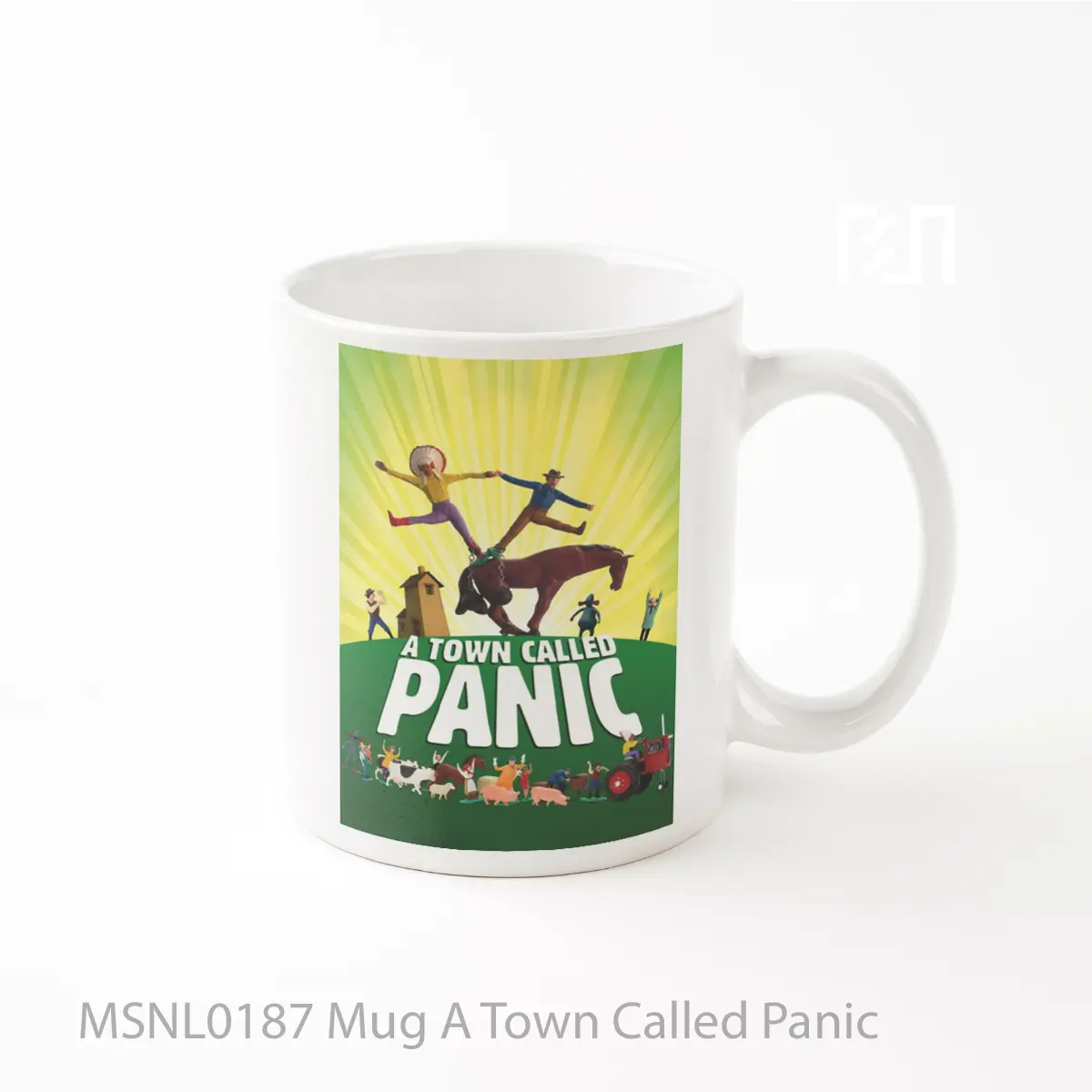 Mug A Town Called Panic Gelas Keramik Tema Film MSNL0187
