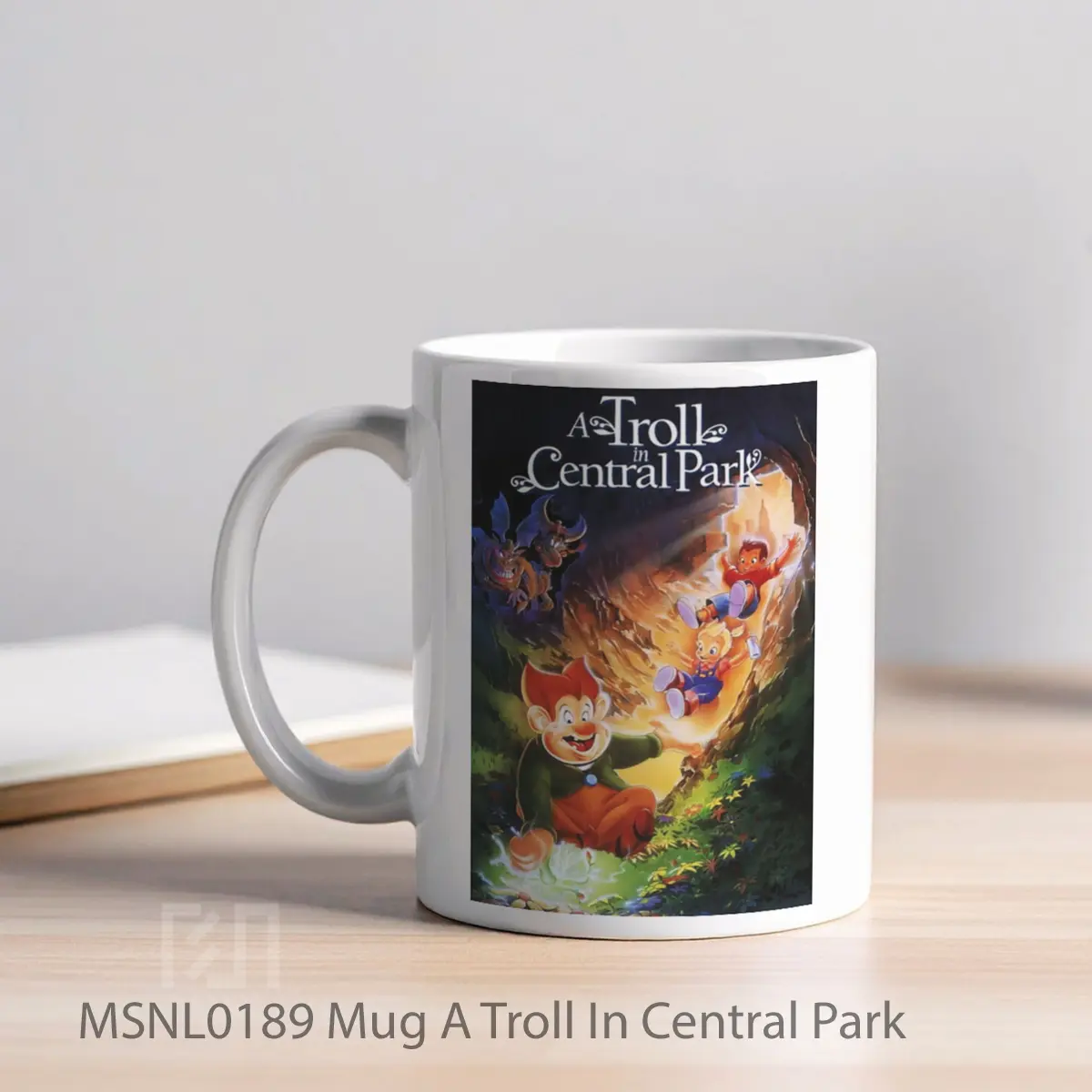 Mug A Troll In Central Park Gelas Keramik Tema Film MSNL0189 - Tampak Kiri
