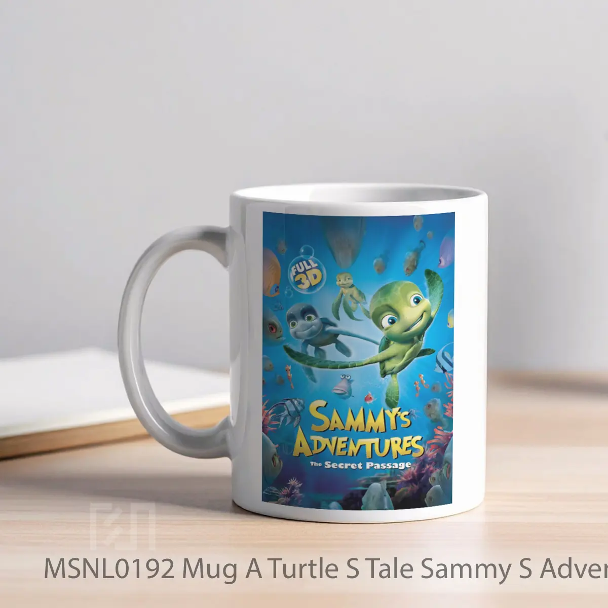 Mug A Turtle S Tale Sammy S Adventures Gelas Keramik Tema Film MSNL0192 - Tampak Kiri