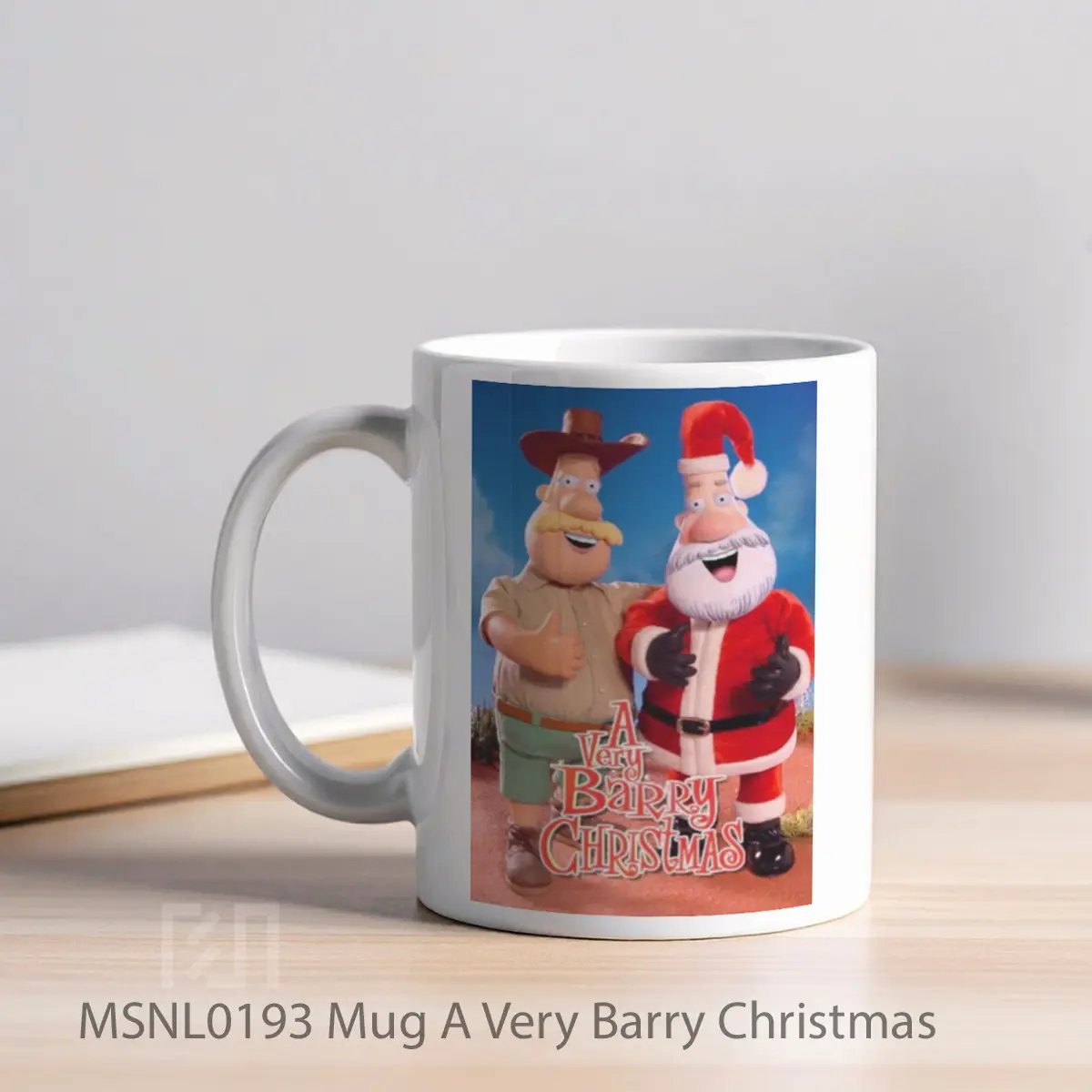 Mug A Very Barry Christmas Gelas Keramik Tema Film MSNL0193 - Tampak Kiri