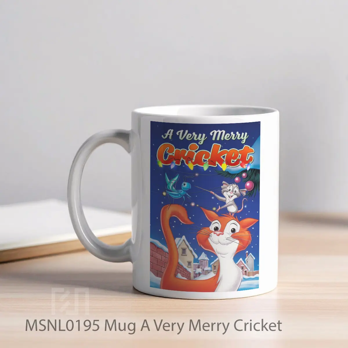 Mug A Very Merry Cricket Gelas Keramik Tema Film MSNL0195 - Tampak Kiri