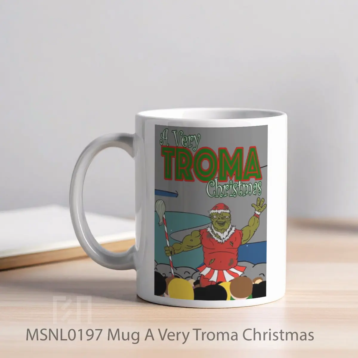 Mug A Very Troma Christmas Gelas Keramik Tema Film MSNL0197 - Tampak Kiri