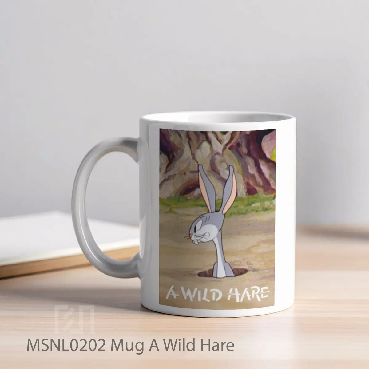 Mug A Wild Hare Gelas Keramik Tema Film MSNL0202 - Tampak Kiri