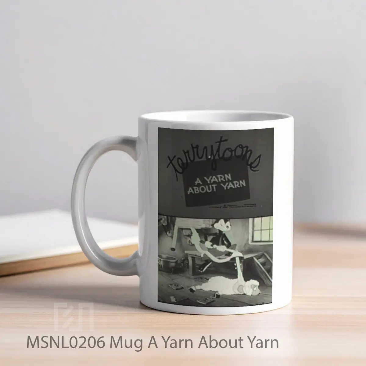Mug A Yarn About Yarn Gelas Keramik Tema Film MSNL0206 - Tampak Kiri