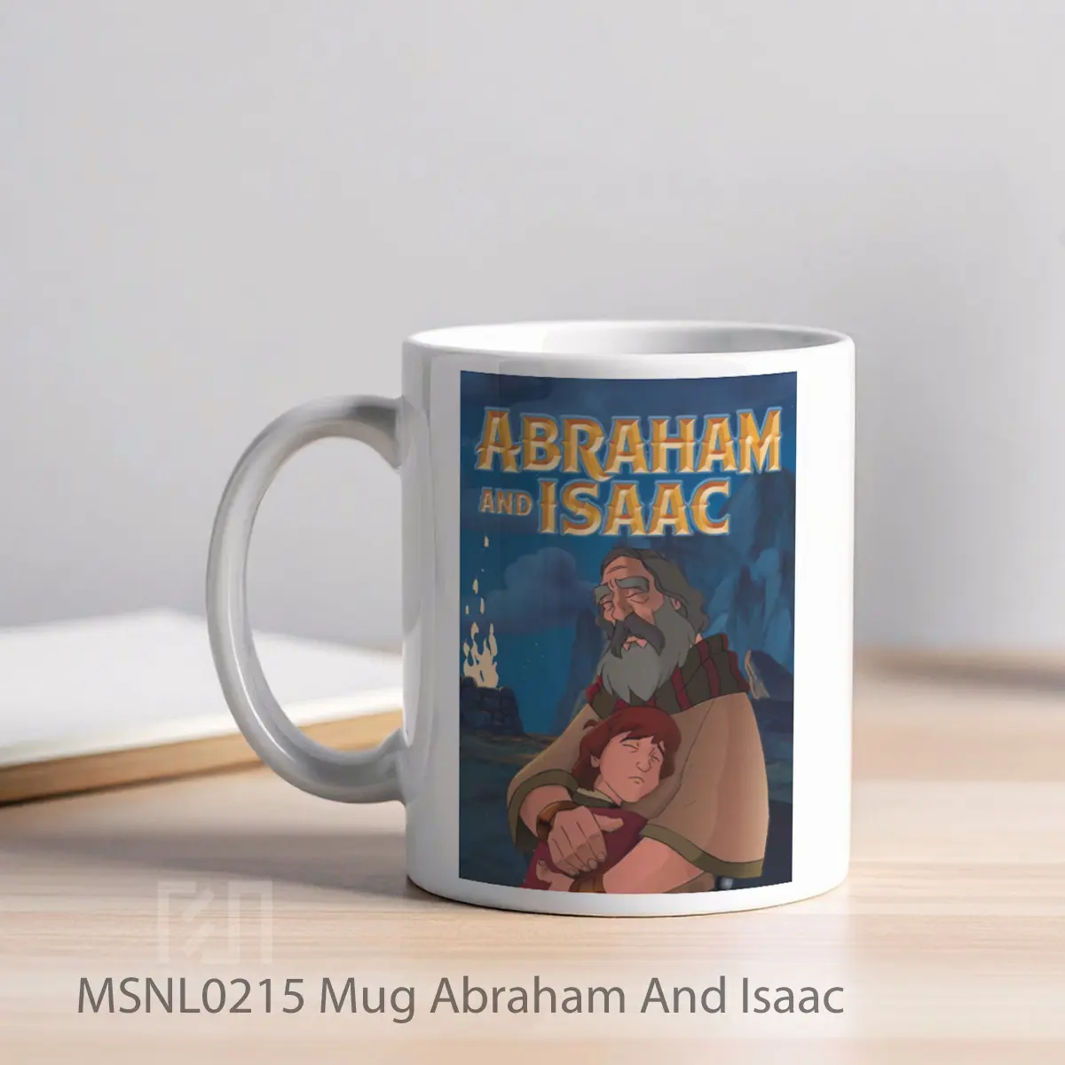 Mug Abraham And Isaac Gelas Keramik Tema Film MSNL0215 - Tampak Kiri
