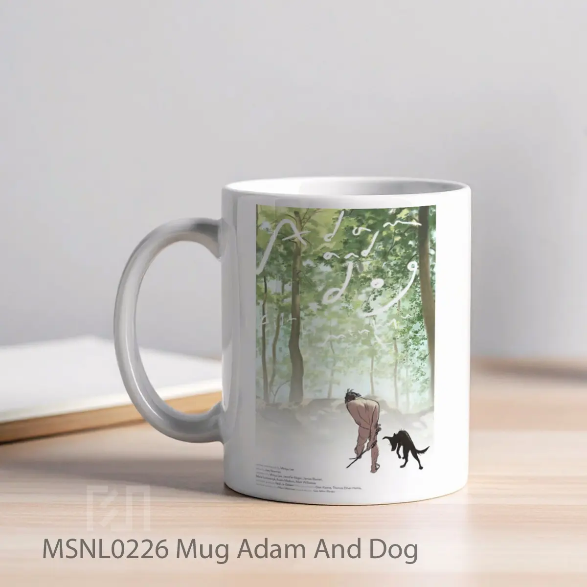 Mug Adam And Dog Gelas Keramik Tema Film MSNL0226 - Tampak Kiri