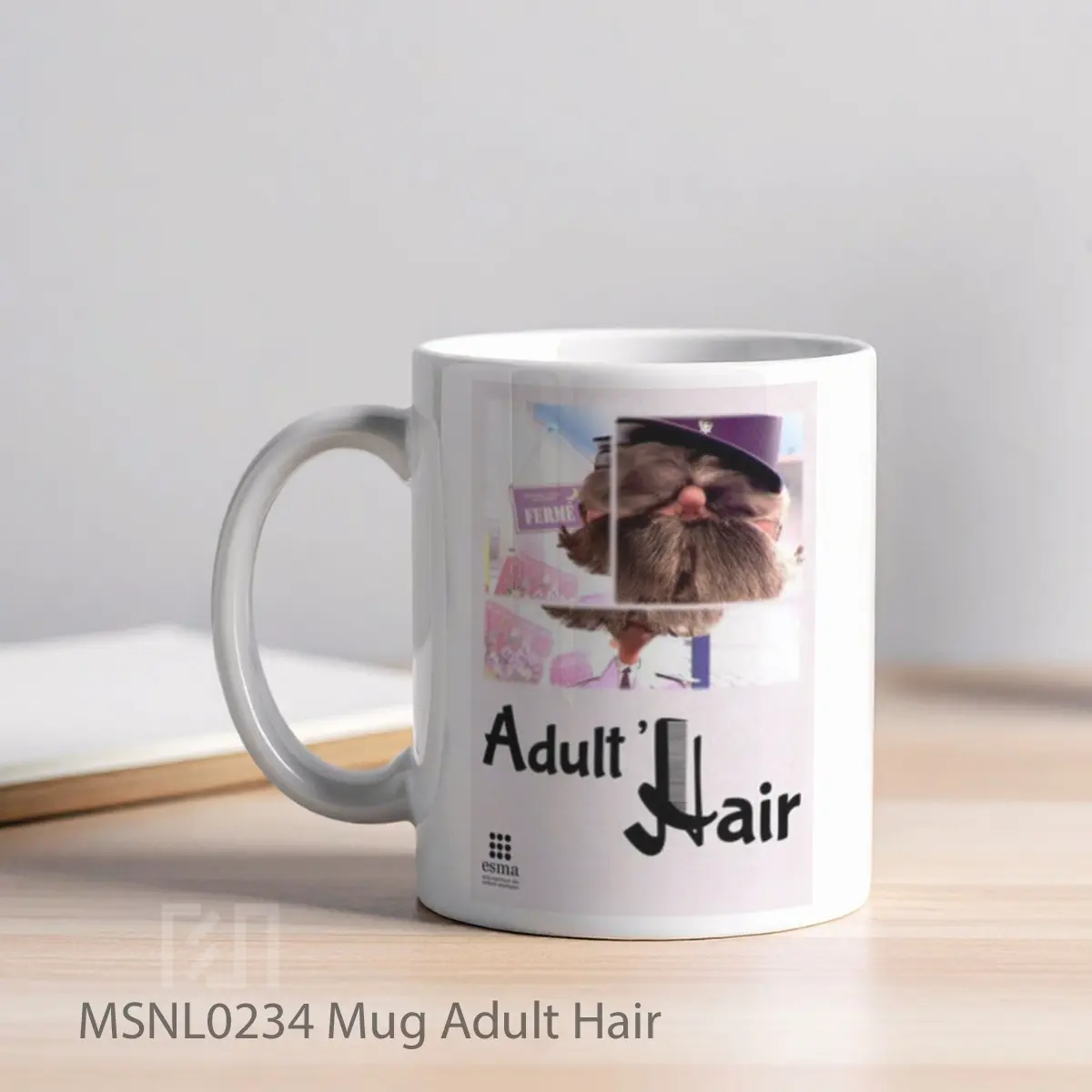 Mug Adult Hair Gelas Keramik Tema Film MSNL0234 - Tampak Kiri
